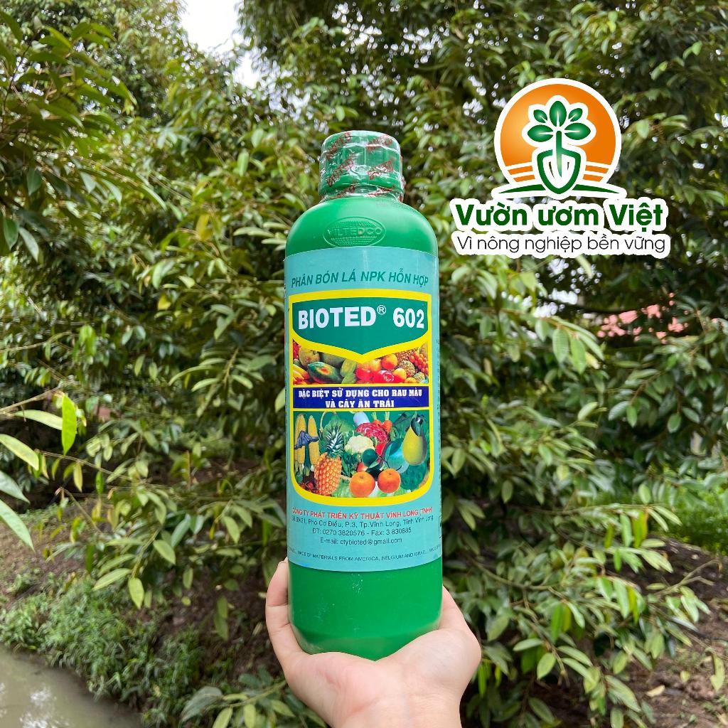 Phân bón lá Bioted 602 chuyên dưỡng lá, dưỡng cơi đọt, thúc đọt cực mạnh. lá khỏe - 1 Lít