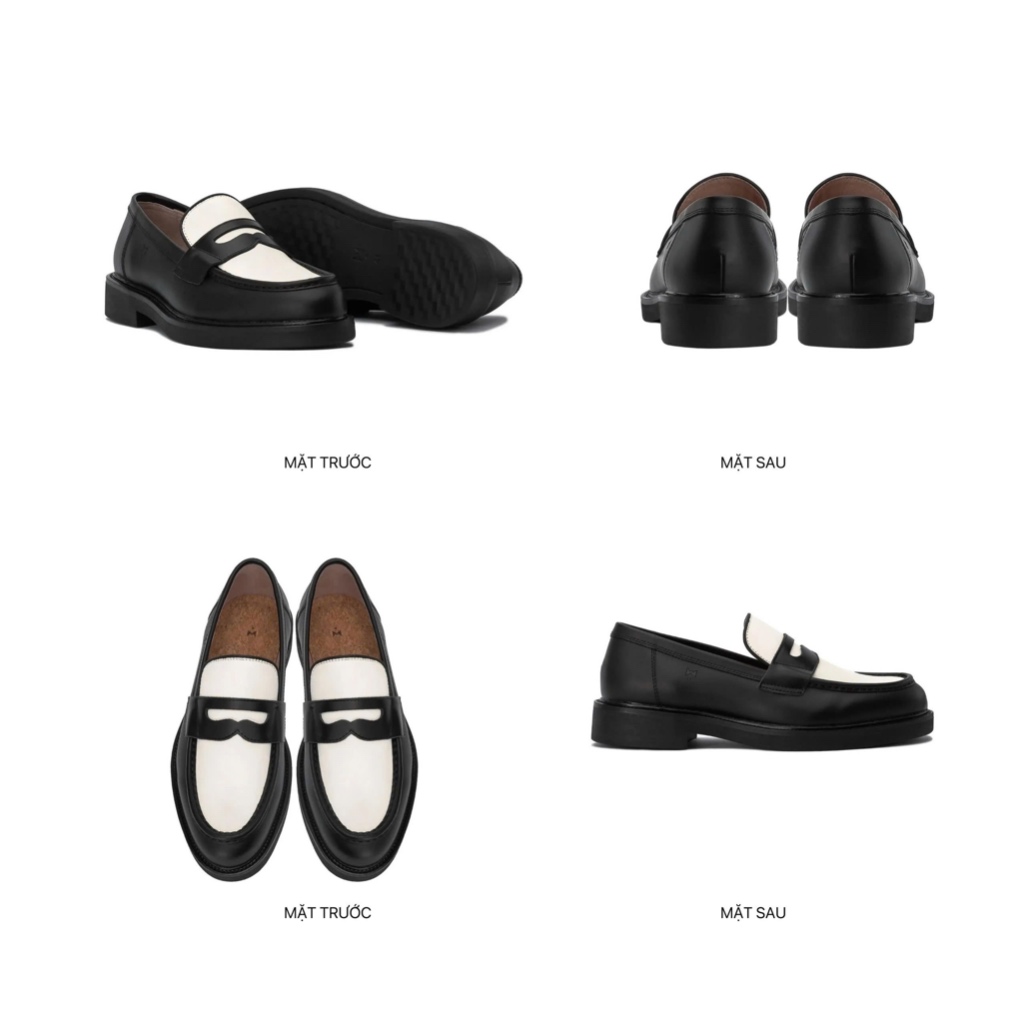 Ảnh Giày Lười Nam Nữ THEWOLF SEAN PENNY LOAFER - Đen / Đen Kem / Tan 3