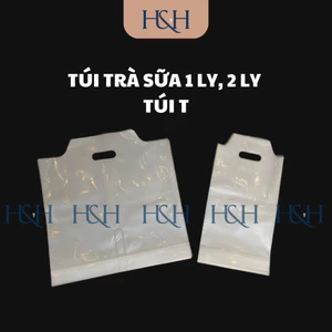 Set 0.5kg -1 Kg Túi Đựng Trà Sữa, Đựng 1 Hoặc 2 Ly, Cốc, Chất Liệu PE Dẻo Dai, Tiện Lợi Lúc Mang Đi - Tổng Kho Hải Hạnh