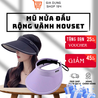 Mũ Nửa Đầu Rộng Vành NOVSET Nón Nữ Chống Nắng Chống Tia UV Năng Động