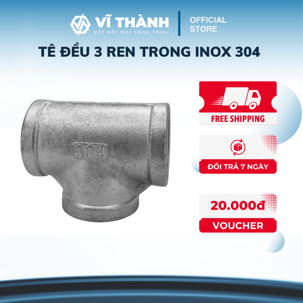 Tê Ren Trong | Tê Ren INOX| Khích Thước Phi 21mm - Phi 42mm (DN15 ...