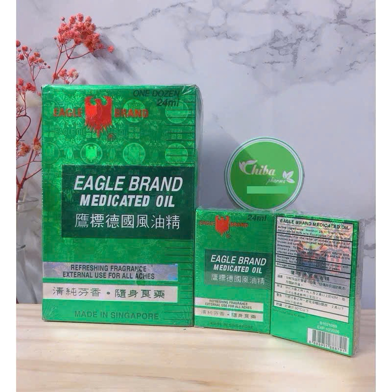 1 Chai Dầu xanh 1 nắp Singapore 24ml [CHÍNH HÃNG]