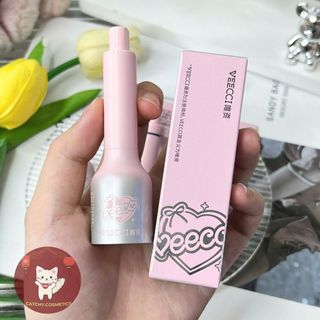 [VEECCI] Gel Kẻ Mày VEECCI 2in1 Kèm Cọ Ombre Hồng Ánh Bạc Hỗ Trợ Che Đường Chân Tóc, Lâu Trôi Tự Nhiên