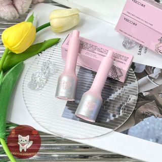[VEECCI] Gel Kẻ Mày VEECCI 2in1 Kèm Cọ Ombre Hồng Ánh Bạc Hỗ Trợ Che Đường Chân Tóc, Lâu Trôi Tự Nhiên