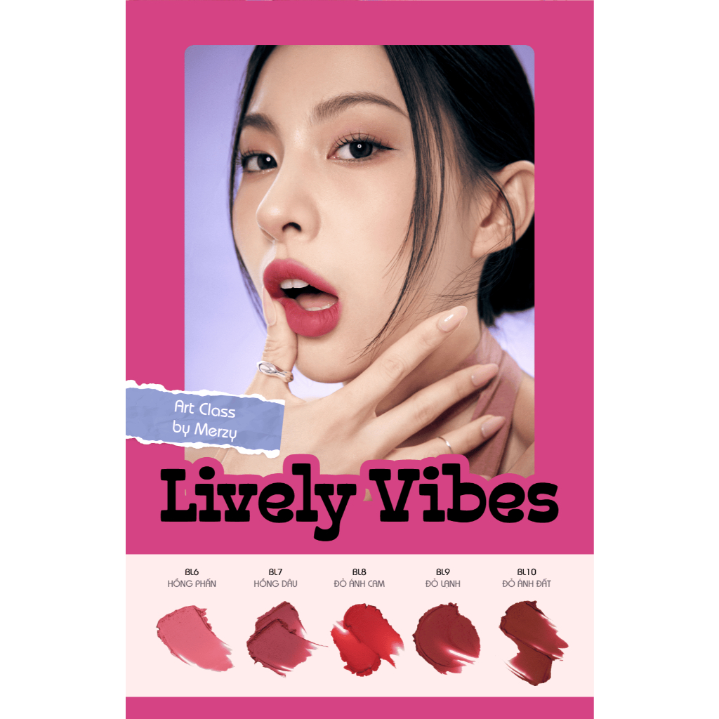 Ảnh Son Kem Bùn kiêm Má Hồng Kết Cấu Bơ Mịn Lì Dạng Hũ Merzy Blurry Lip & Cheek Mousse 6g 3
