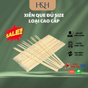 Xiên Tre Dùng Nướng BBQ, Thịt Xiên, Khoai Tây Lốc, Dụng Cụ Nướng Thịt 1 Lần - Tổng Kho Hải Hạnh