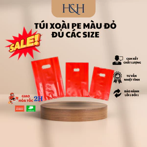 1KG Túi HD Đỏ Túi Nilon Dẻo Đủ Size, Đựng Mỹ Phẩm, Quần Áo Túi Hột Xoài, Túi Đựng Hàng- Tổng Kho Hải Hạnh