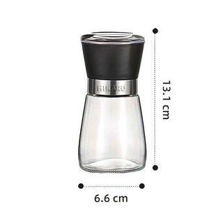 "Máy xay tiêu cầm tay inox cao cấp và lọ xay thủy tinh"