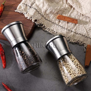 "Máy xay tiêu cầm tay inox cao cấp và lọ xay thủy tinh"