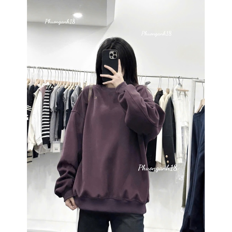 Áo nỉ Sweater form to rộng Nam Nữ hàng Quảng Châu