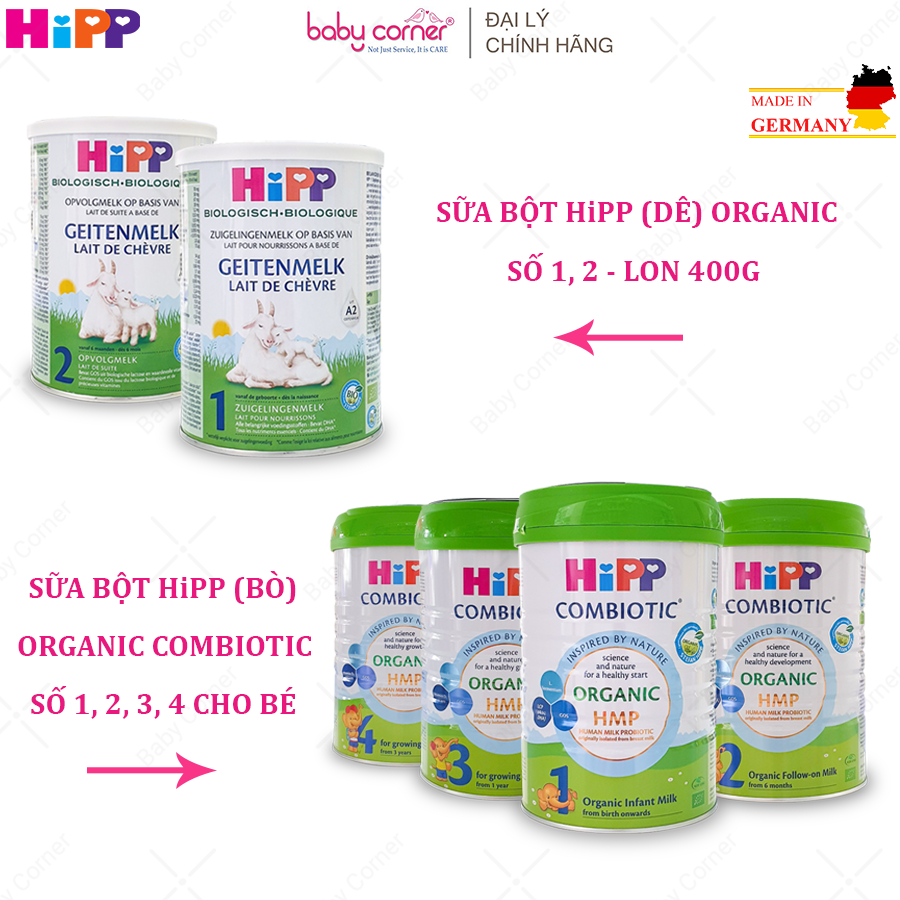 [HSD 2026] Sữa Bột HiPP Bò Organic Combiotic Số 1,2,3,4 Hộp 350g/ 800g ...