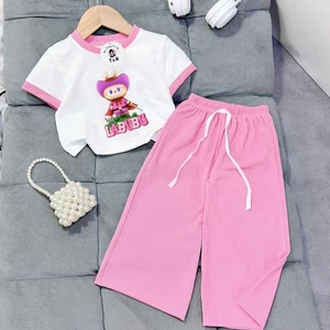 Đồ bộ bé gái labubu HOT TREND chất vải dày mịn thoáng mát được các bé yêu thích BGL36