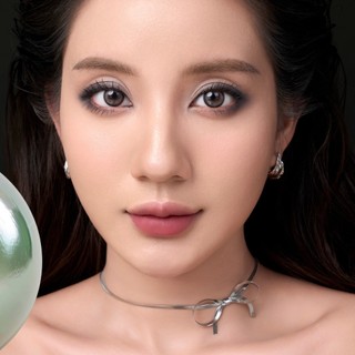 Kính áp tròng VIVIMOON LENSPRESSO cận xám ghi cho mắt thở SMOKY, lens 6 tháng