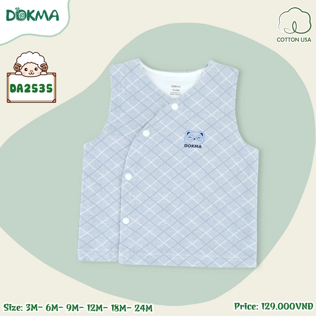 (4-12kg) Áo Gile Nỉ Cho Bé Dokma DA1931 DA2535 DA1860 DA2471