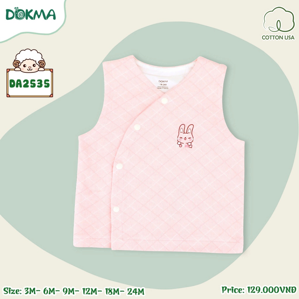 (4-12kg) Áo Gile Nỉ Cho Bé Dokma DA1931 DA2535 DA1860 DA2471