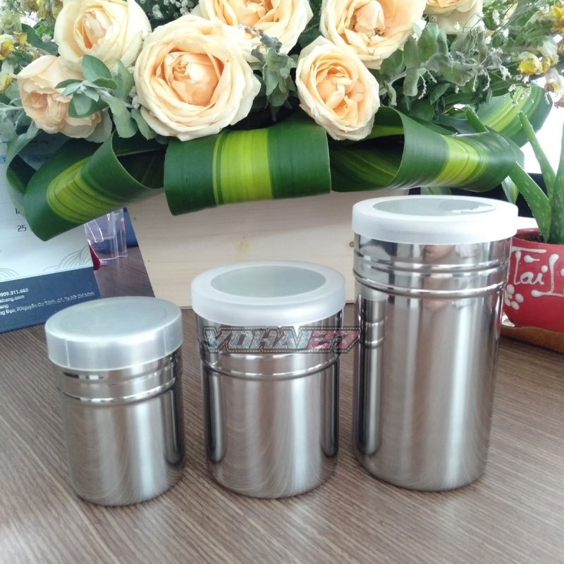 Lọ Rắc Bột Inox  - Rắc phomai, matcha, socola