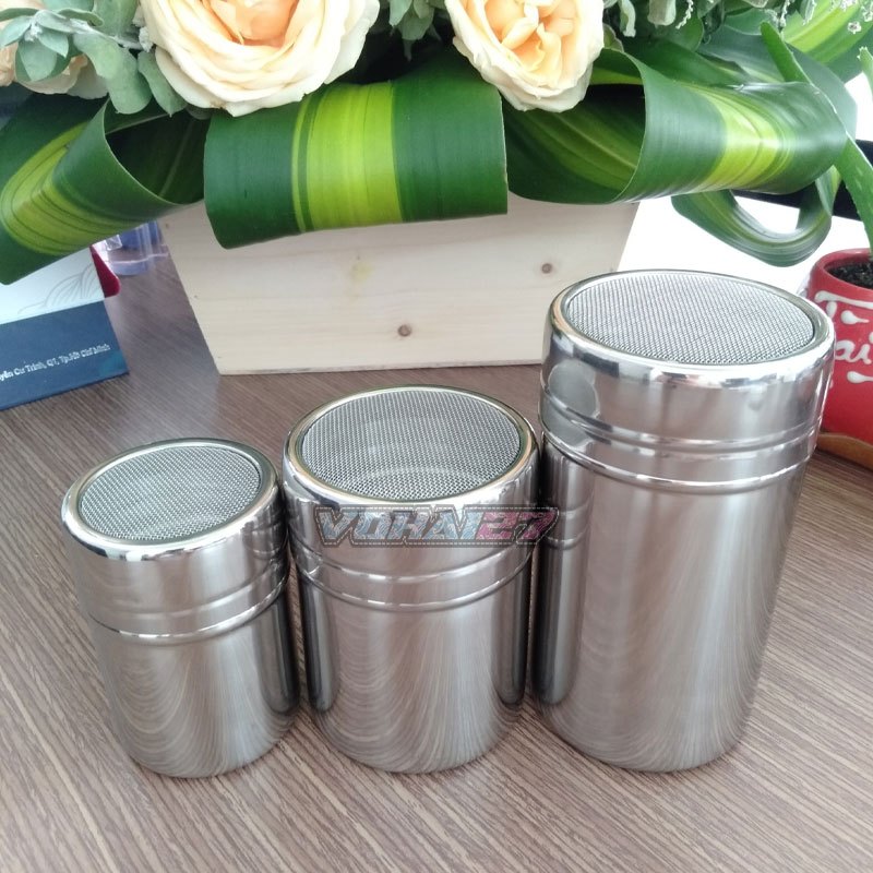 Lọ Rắc Bột Inox  - Rắc phomai, matcha, socola