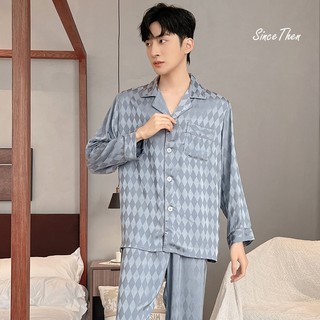 Đồ ngủ nam lụa dài tay mặc nhà, pyjama nam cao cấp lụa dài tay (Kèm ảnh thật) - Since Then