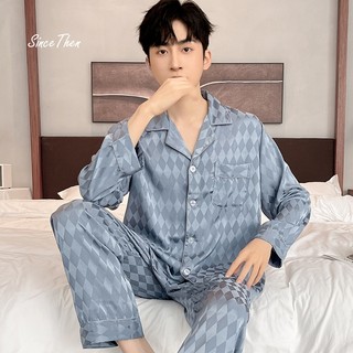 Đồ ngủ nam lụa dài tay mặc nhà, pyjama nam cao cấp lụa dài tay (Kèm ảnh thật) - Since Then