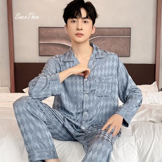 Đồ ngủ nam lụa dài tay mặc nhà, pyjama nam cao cấp lụa dài tay (Kèm ảnh thật) - Since Then