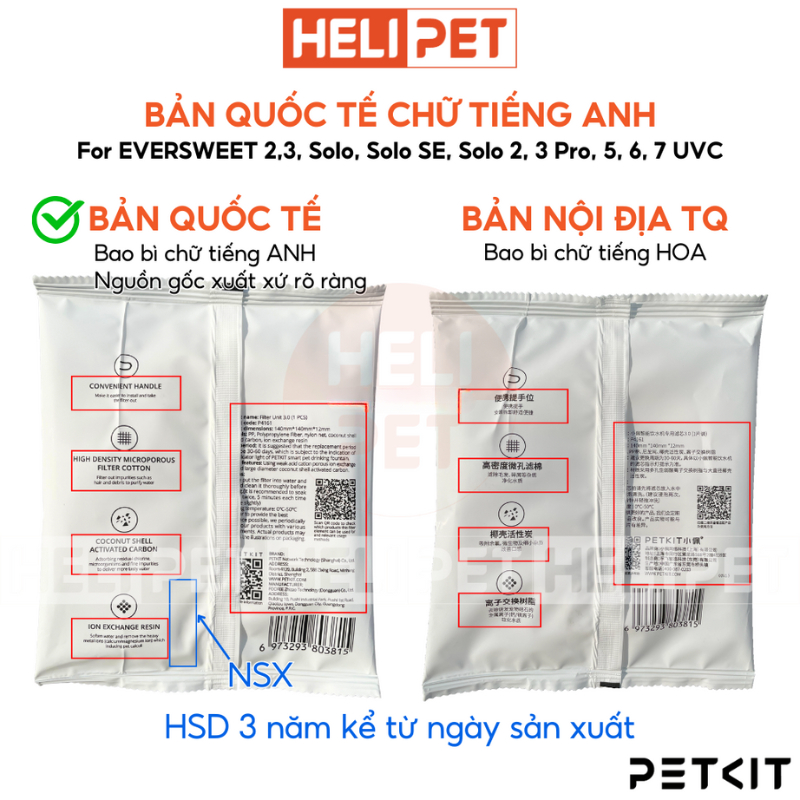 Ảnh Lõi Lọc Nước PETKIT Dùng Cho Eversweet Solo, Solo SE, 2, 3, 6,7 thế hệ 3.0 - HeLiPet 4