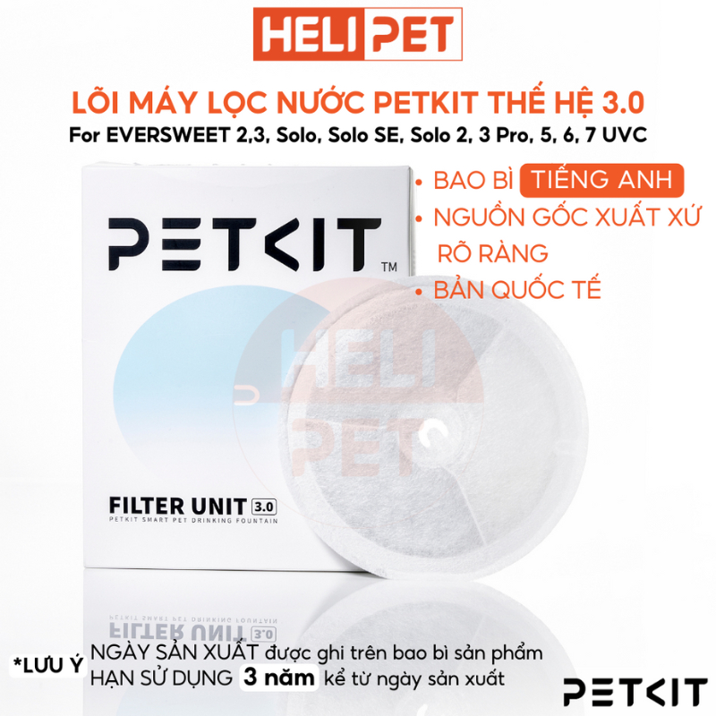 Ảnh Lõi Lọc Nước PETKIT Dùng Cho Eversweet Solo, Solo SE, 2, 3, 6,7 thế hệ 3.0 - HeLiPet 1
