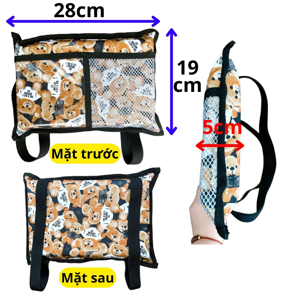 [ GỐI HOẠT HÌNH ] Gối an toàn xe máy cho bé , gối đi xe máy chống thấm nước , gối hoạt hình