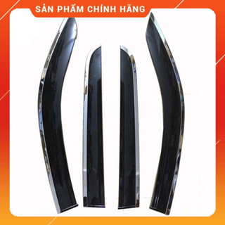 Vè che mưa xe Toyota Hilux 2017 - 2022, 2023, 2024 chỉ inox cao cấp, dày dặn, sáng bóng