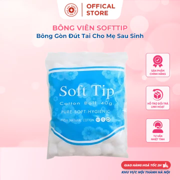Bông Gòn Đút Tai Cho Mẹ Sau Sinh - Bông Viên Softtip - Nhập Khẩu Từ Thái Lan Bông Tròn Soft Tip