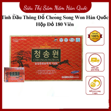 Tinh Dầu Thông Đỏ Cheong Song Won Hàn Quốc Hộp Đỏ 180 Viên