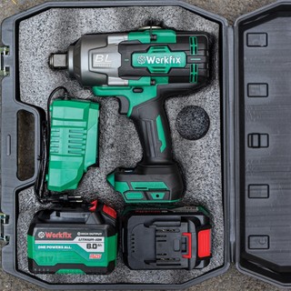 Máy Siết Bulong 2100Nm Workfix Siêu Khỏe, Đầu 3/4 15CELL Mở Vặn Ốc Xe Tải, Ô Tô