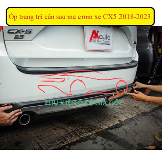 Ốp trang trí cản sau xe Mazda CX5 2018 - 2022, 2023, 2024 mạ crom cao cấp, sáng bóng