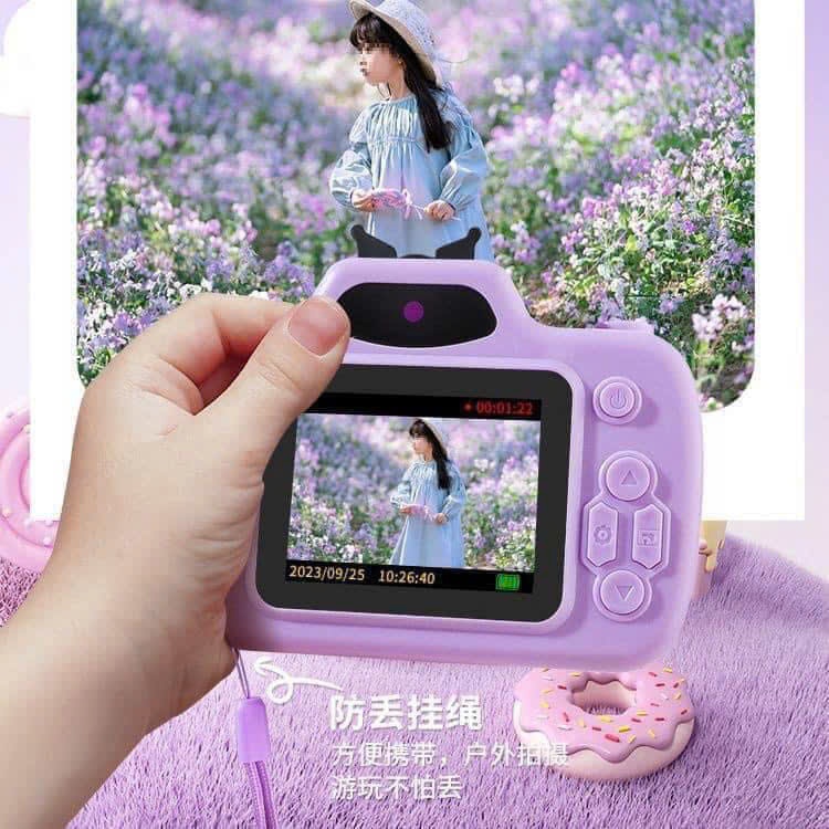 Máy Chụp Ảnh Máy Ảnh Cho Bé Kuromi Dễ Thương Tặng Kèm Thẻ Nhớ Cho Bé Chụp Ảnh - Đồ Chơi Cho Bé PUKAPI