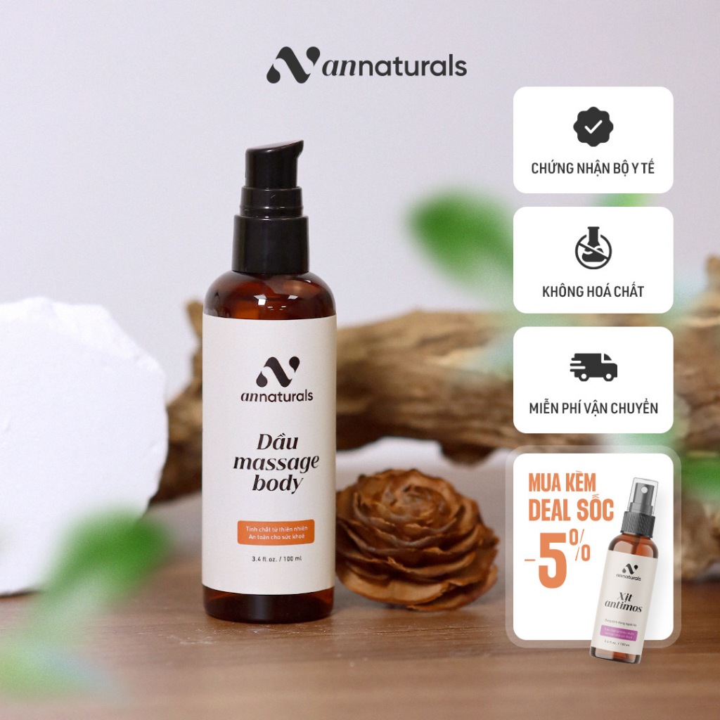 [Mua 1 Tặng 1] Dầu massage body 100ml - Giúp giữ ẩm da làm sáng mịn da, massage thư giãn