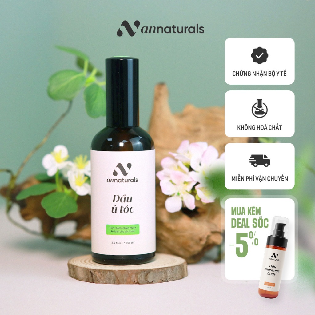 Dầu ủ tóc thiên nhiên 100ml | Dành cho tóc bị khô cứng, tóc yếu và gẫy rụng