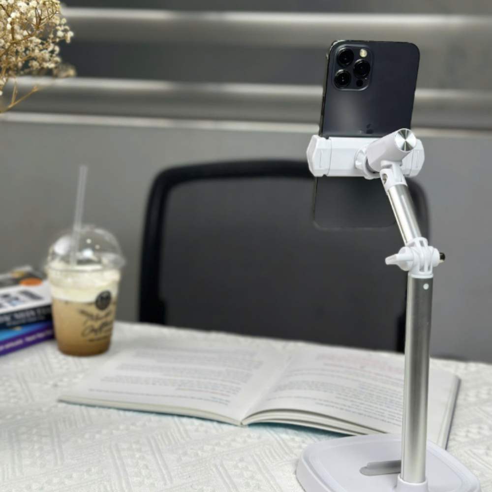 Giá đỡ điện thoại T10 livestream quay video review sản phẩm xem phim xoay 360 độ iCheco