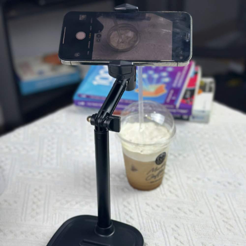 Giá đỡ điện thoại T10 livestream quay video review sản phẩm xem phim xoay 360 độ iCheco