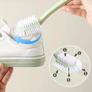 Bàn Chải Vệ Sinh Giày Dép 5 Mặt Đa Năng Với Đầu Lông Mềm Mại,Bàn Chải Đánh Giày Cầm Tay,Cọ Vệ Sinh Tiện Lợi { H ]