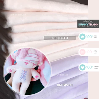 25cm*25cm [ Mini lông nhung ] Vải lông nhung may doll siêu rẻ siêu mịn oufits doll, scrunchies 2525