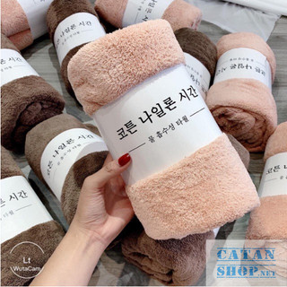 Khăn Tắm Lông Cừu Hàn Quốc Size 70*140, Khăn Tắm Lau Mình Chất Vải Mềm Mịn Không Gây Kích Ứng Thấm Hút Tốt