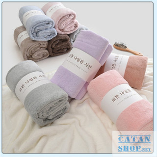 Khăn Tắm Lông Cừu Hàn Quốc Size 70*140, Khăn Tắm Lau Mình Chất Vải Mềm Mịn Không Gây Kích Ứng Thấm Hút Tốt