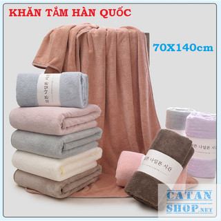 Khăn Tắm Lông Cừu Hàn Quốc Size 70*140, Khăn Tắm Lau Mình Chất Vải Mềm Mịn Không Gây Kích Ứng Thấm Hút Tốt