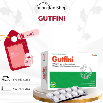 [Chính Hãng] Gutfini hộp 20 viên hỗ trợ giảm nguy cơ acid uric máu cao và giảm triệu chứng gout