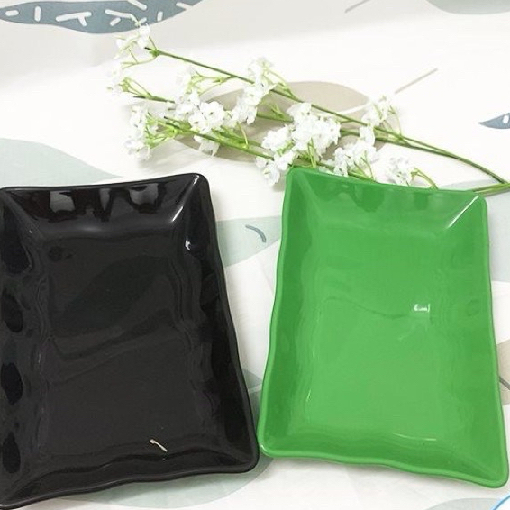 AMIZIN Đĩa nhựa phíp VIỆT NHẬT, đĩa chữ nhật cho quán ăn vặt, gia đình đủ màu sắc mã 1256,1257 AMIZIN