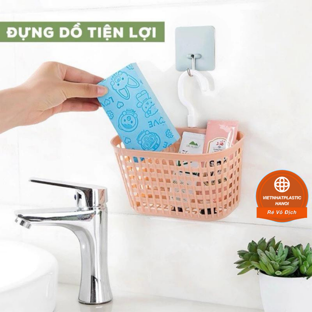 COMBO 5 Rổ treo bồn rửa chén, nhà tắm có móc Việt Nhật (3241) - Rổ nhựa ...