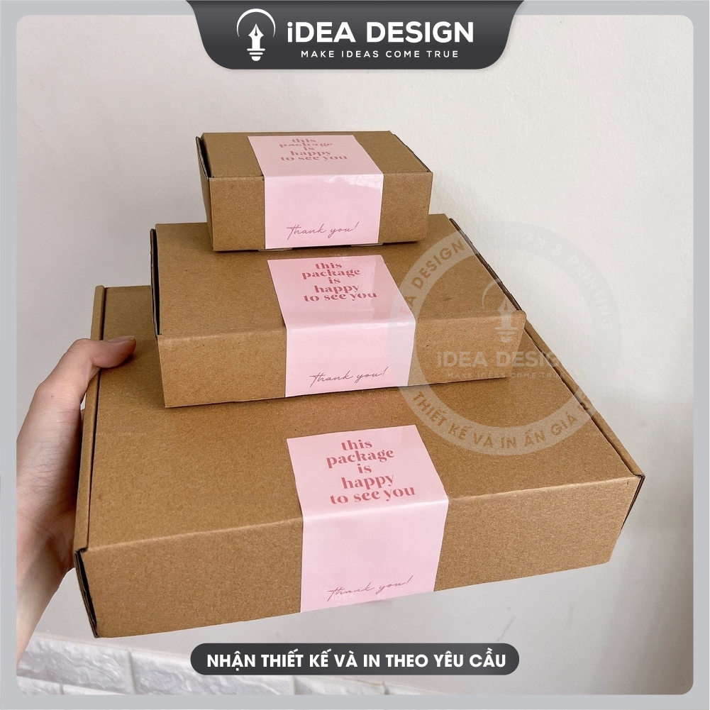 Tem Decal Dán Hộp Carton, Tem Thank You Dán Niêm Phong Hộp - Size 11x6 ...