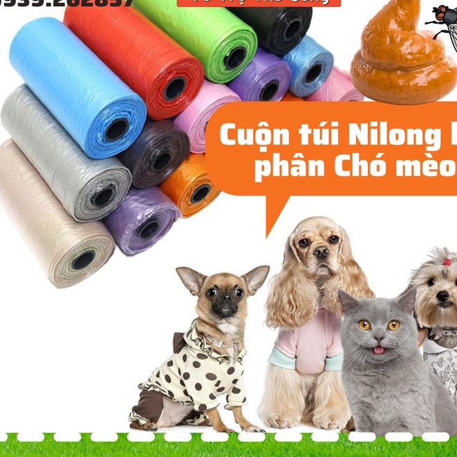Cuộn túi nilong đựng phân Chó mèo size nhỏ