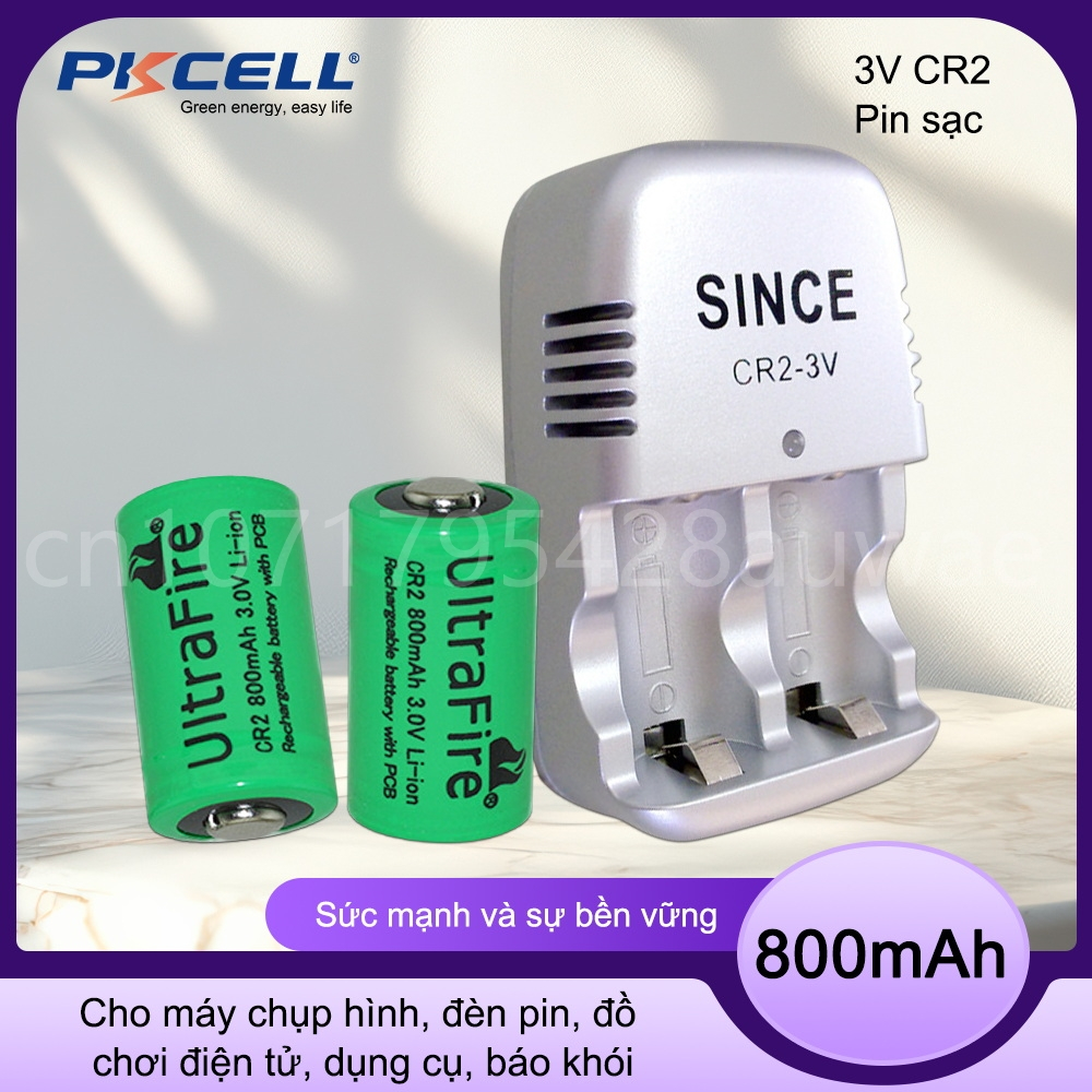 PIN SẠC ULTRAFIRE CR2 800MAH 3V dùng cho máy đo, Máy đo khoảng cách ...