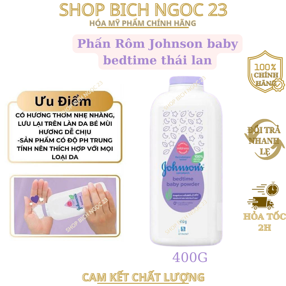 Phấn Cho Bé Johnson's Baby Màu Hồng Màu Tím Màu Trắng 100g/200g/500g