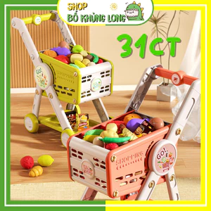 Đồ Chơi Xe Đẩy Siêu Thị 31 Món Cho Bé Đóng Vai Đi Mua Hàng Xe Đẩy Mua Sắm Đồ Chơi Cho Bé Gái - BỐ KHỦNG LONG